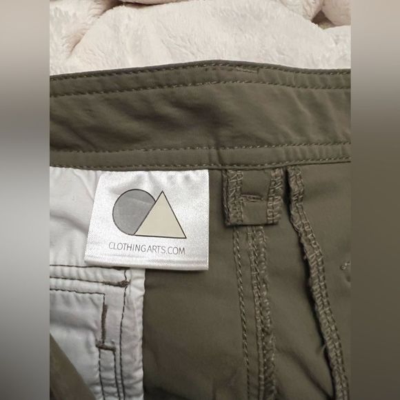 SET of 2 Pairs of Clothing Arts Pocket Proof Travel Pants in Green/khaki sz 8 - Picture 14 of 16